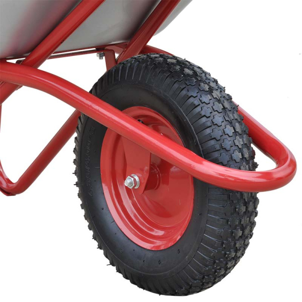 Тачка строительная SKIPER 125 PROFI (до 125л, до 280кг, 1x4.00-8, пневмо, ось 16х100)