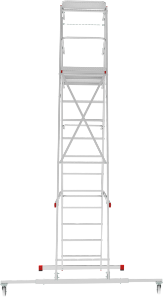 Индустриальная передвижная складная лестница-стремянка с платформой 11 ступеней NV5540 Новая высота 5540111