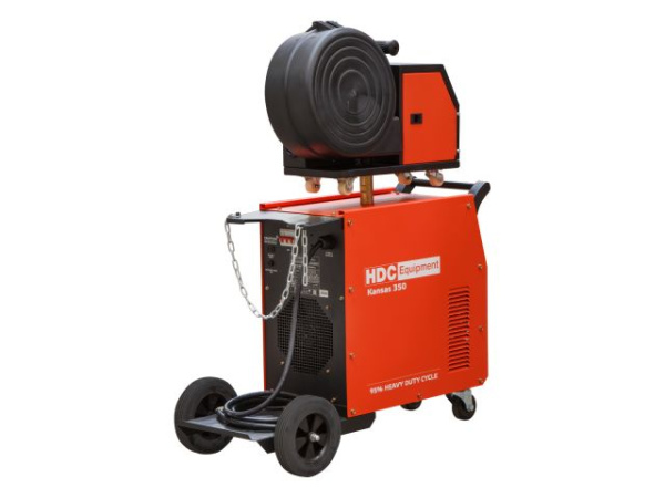 Полуавтомат сварочный HDC Kansas 350 (380В, MIG/FLUX/MMA, евроразъем, синергетич. режим)