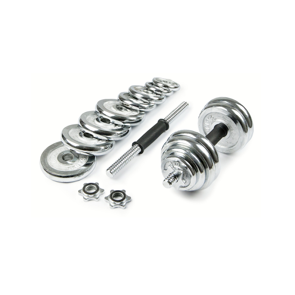 Набор гантелей хромированных AMETIST в чемодане 30 кг