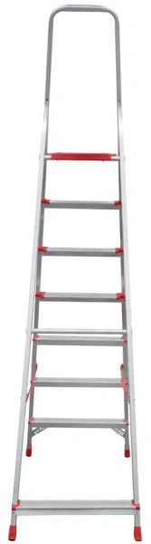 Стремянка профессиональная алюминиевая 7 ступеней 80/130 мм NV3112 Новая высота 3112107