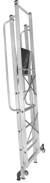Стремянка передвижная профессиональная 6 ступеней с платформой 450x450 мм NV1540 Новая высота 1540106