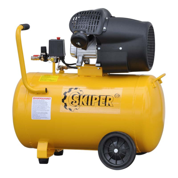 Воздушный компрессор SKIPER AR100V (до 440 л/мин, 8 атм, 100 л, 230 В, 2.2 кВт)