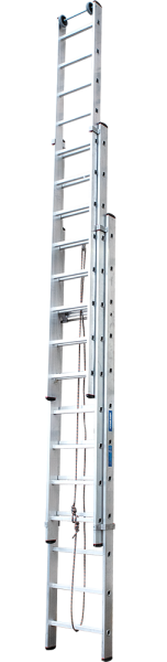 Лестница индустриальная трехсекционная с тросовой тягой 3x12 ступеней NV525 Новая высота 5250312