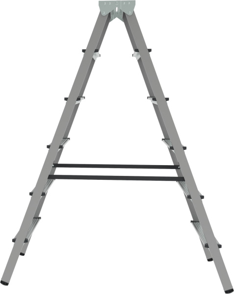 Стремянка стальная двухсторонняя 2x6 ступеней NV1160 Новая высота 1160206