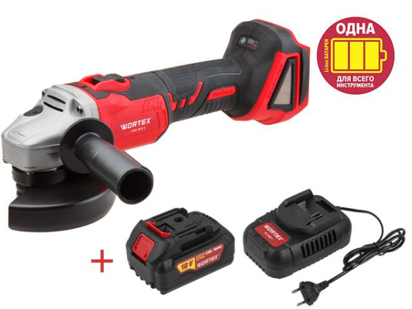Аккум. углошлифмашина WORTEX CAG 1812 E 