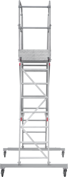 Индустриальная передвижная лестница-подмости 8 ступеней с платформой и ограждением NV5510 Новая высота 5510108