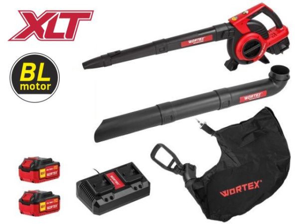 Аккум. воздуходувка WORTEX BB 2536-1 D в кор. ALL1 XLT SET БЕСЩЁТ.ДВИГ., 18В+18В, 2акб, 4 Ач, мак 
