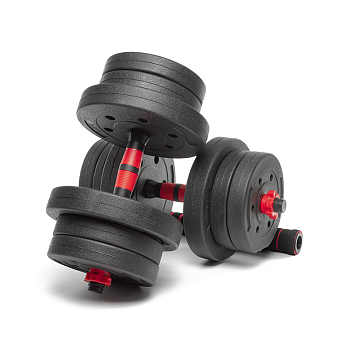 Набор композитных гантелей AMETIST 20 кг с соединительным грифом