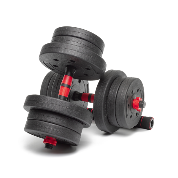 Набор композитных гантелей AMETIST 20 кг с соединительным грифом