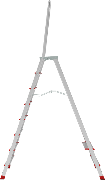 Стремянка профессиональная алюминиевая 8 ступеней площадка 350х260 мм дуга безопасности 800 мм NV3136 Новая высота 3136108