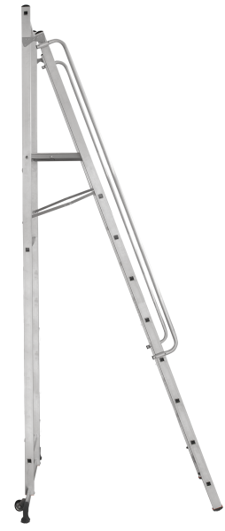 Стремянка передвижная профессиональная 9 ступеней с платформой 450x450 мм NV1540 Новая высота 1540109