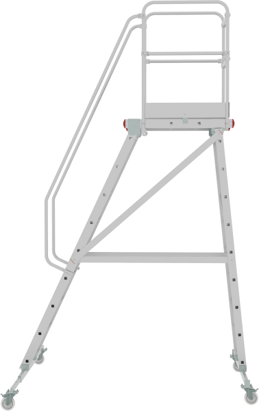 Индустриальная передвижная лестница-подмости 10 ступеней с платформой и ограждением NV5510 Новая высота 5510110