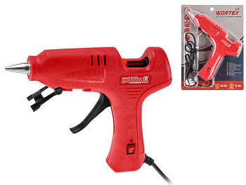 Пистолет клеевой WORTEX LX GG 1140-4 в блистере 