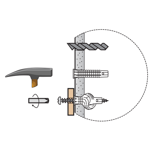 5x25 мм Дюбель универсальный PDUN НЕЙЛОН (100 шт.) /аналог Sormat YLT/