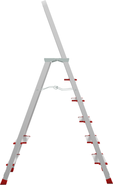 Стремянка профессиональная алюминиевая 6 ступеней площадка 350х260 мм  NV3137 Новая высота 3137106