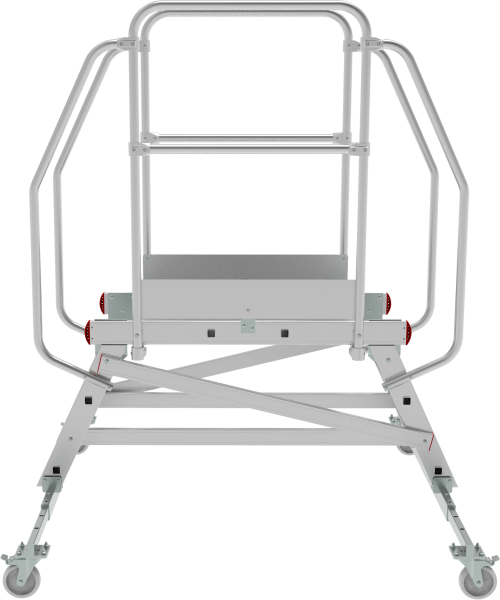 Индустриальная передвижная двухсторонняя лестница-подмости с платформой 2x3 ступеней NV5520 Новая высота 5520203