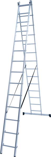 Лестница алюминиевая двухсекционная 2x14 ступеней NV1220 Новая высота 1220214
