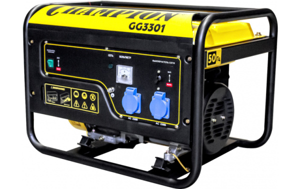 Генератор CHAMPION GG3301 (28/31кВт 6лс 15л 46кг)