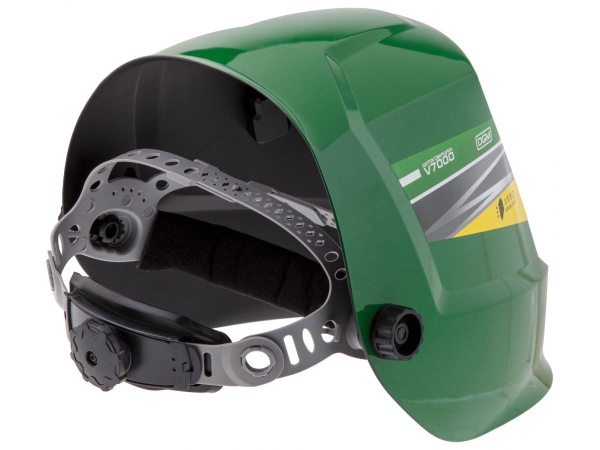 Щиток сварщика  с самозатемняющимся светофильтром DGM V7000 (зеленый) (1/1/1/2, 104x63 мм (65,5 см2), DIN 3,5/4-8/9-13 (регул), 4 сенсора)