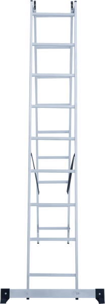 Лестница алюминиевая двухсекционная 2x9 ступеней NV1220 Новая высота 1220209