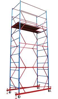 Вышка-тура ВСП стальная 1+3 высота до помоста 3,8 м площадка 1,0x2 м