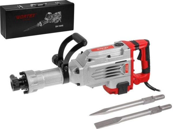 Отбойный молоток WORTEX DH 1445 в чем. 1400 Вт, 45 Дж, HEX 30, 1800 уд/мин 