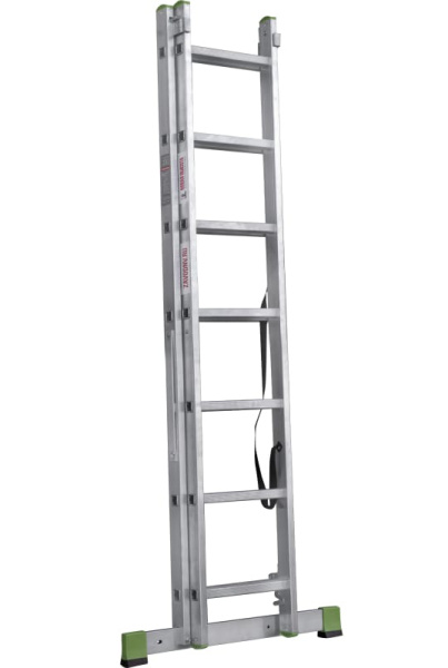 Лестница алюминиевая двухсекционная 2x7 ступеней NV2220 Новая высота 2220207