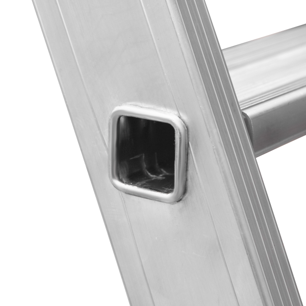 Лестница профессиональная алюминиевая односекционная 6 развальцованных ступеней NV3214 Новая высота 3214106