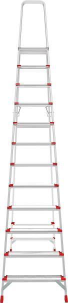 Стремянка профессиональная алюминиевая 12 ступеней площадка 350х260 мм NV3137 Новая высота 3137112