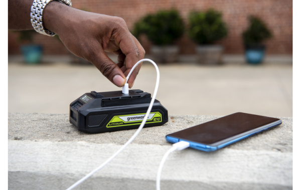 Батарея Аккумуляторная Greenworks G24USB2, 24В, 2 А/ч Li-ion c USB разъёмом