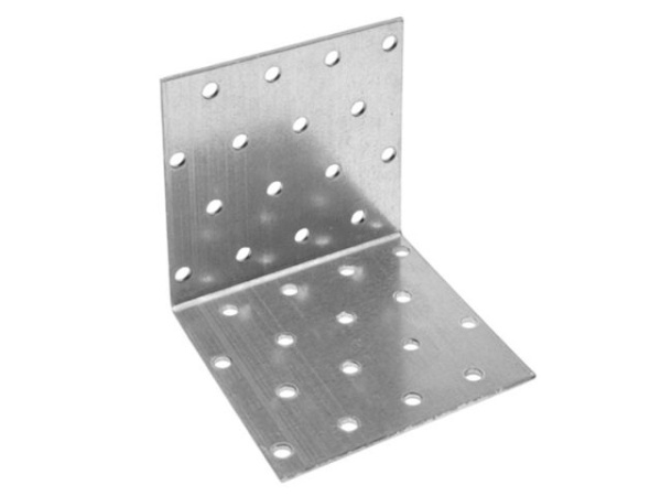 80х80х80 мм Уголок крепежный равносторонний KUR белый цинк (10 шт.)