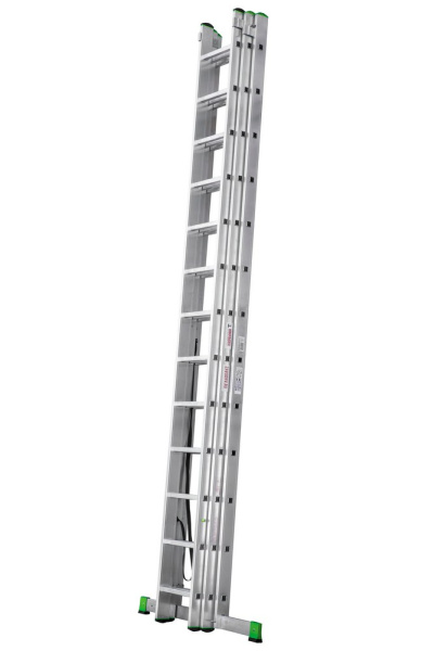 Лестница алюминиевая трехсекционная 3х13 ступеней NV223 Новая высота 2230313