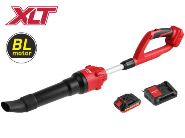 Аккумуляторная воздуходувка WORTEX BB 2018-1 D ALL1 XLT SET 18В, БЕСЩЁТ., 162-450 м.куб/ч, 72-190 км/ч