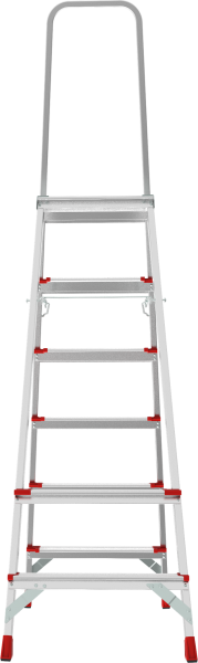 Стремянка профессиональная алюминиевая 6 ступеней площадка 350х260 мм  NV3137 Новая высота 3137106