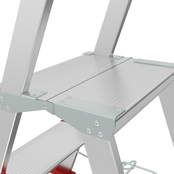 Стремянка профессиональная алюминиевая 8 ступеней площадка 350х260 мм NV3137 Новая высота 3137108