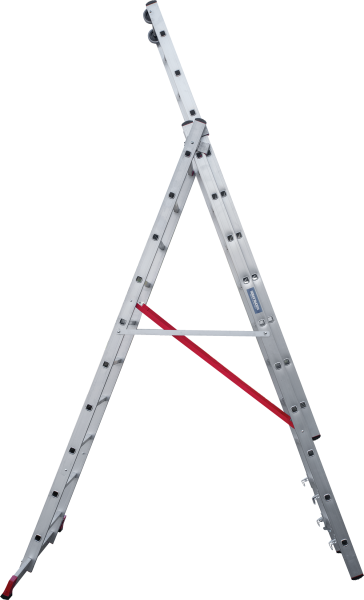 Лестница индустриальная алюминиевая трехсекционная 3x10 ступеней NV5230 Новая высота 5230310