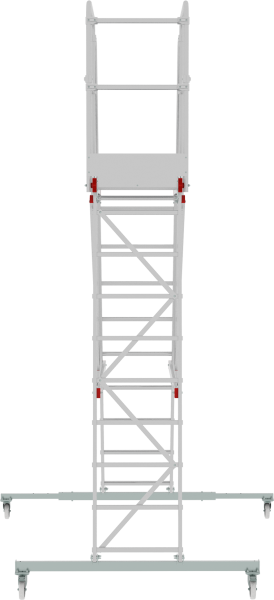 Индустриальная передвижная лестница-подмости 10 ступеней с платформой и ограждением NV5510 Новая высота 5510110
