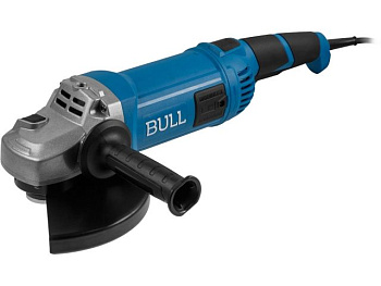 Двуручная углошлифмашина BULL WS 2303 в кор. 2200 Вт, 230 мм, 6600 об/мин, пылезащ., 4м кабель 