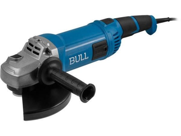 Двуручная углошлифмашина BULL WS 2303 в кор. 2200 Вт, 230 мм, 6600 об/мин, пылезащ., 4м кабель 