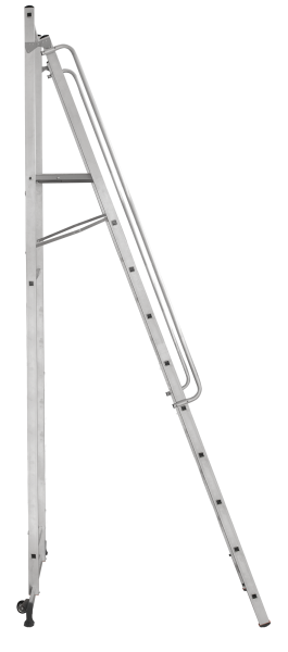 Стремянка передвижная профессиональная 10 ступеней с платформой 450x450 мм NV1540 Новая высота 1540110