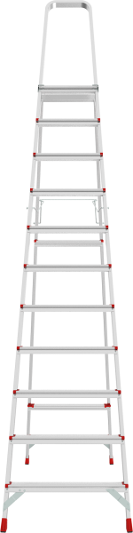 Стремянка профессиональная алюминиевая 11 ступеней с большой площадкой NV3130 Новая высота 3130111