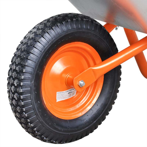 Тачка строительная BRADO 1x150 OPTIMA (до 150л, до 250 кг, 1х4.00-8, пневмо , ось  16*125)