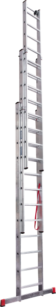 Лестница индустриальная алюминиевая трехсекционная 3x12 ступеней NV5230 Новая высота 5230312