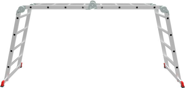 Лестница-трансформер профессиональная 4x4 развальцованных ступеней ширина 800 мм NV3326 Новая высота 3326404