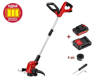 Триммер аккум. WORTEX TB 3018 с акб и зу ALL1 МЕГА АКЦИЯ 