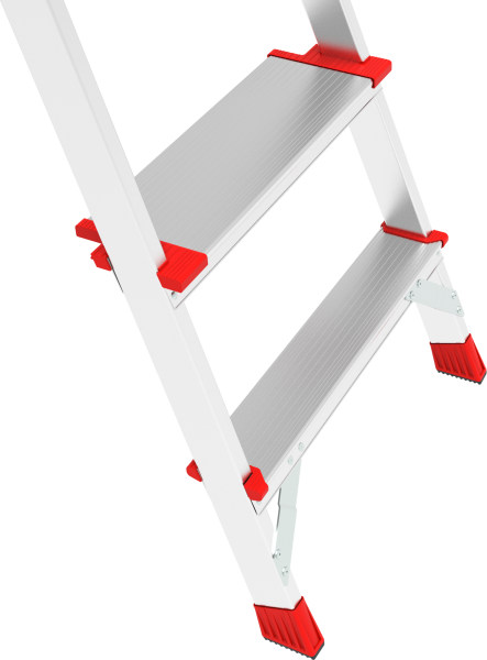 Стремянка профессиональная алюминиевая 10 ступеней площадка 350х260 мм дуга безопасности 800 мм NV3136 Новая высота 3136110