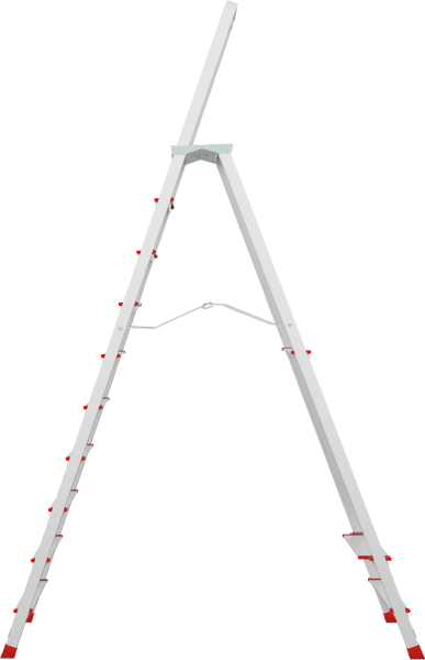 Стремянка профессиональная алюминиевая 10 ступеней с большой площадкой NV3130 Новая высота 3130110