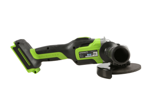 Угловая шлифовальная машина аккумуляторная Greenworks GD24AGK2 24В (в комплекте с АКБ 2А/ч + ЗУ)