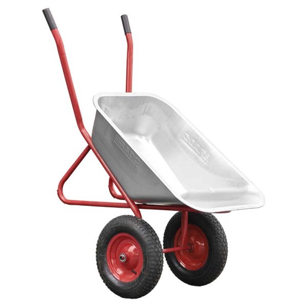 Тачка строительная BRADO 2x125 PROFI (до 125л, до 330кг, 2x4.00-8, пневмо, ось 20*100)